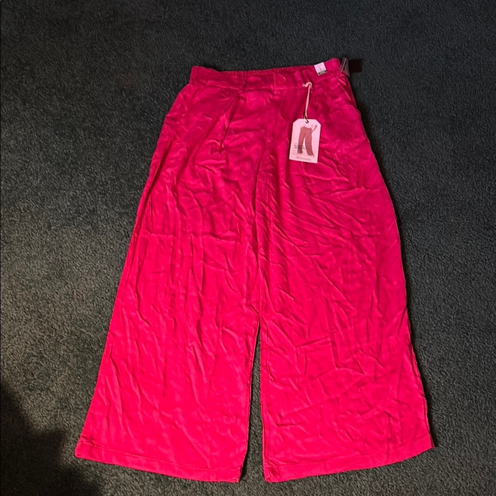 REgeneration Women’s Bright Pink High Rise Pleated Trousers Size L
